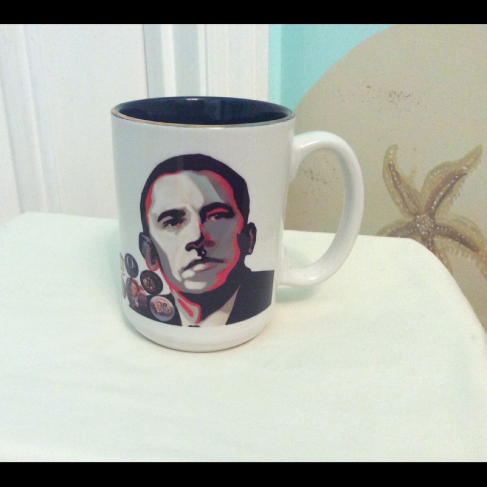 OBAMA MUG 2009 Inauguration Words with Spelling Error